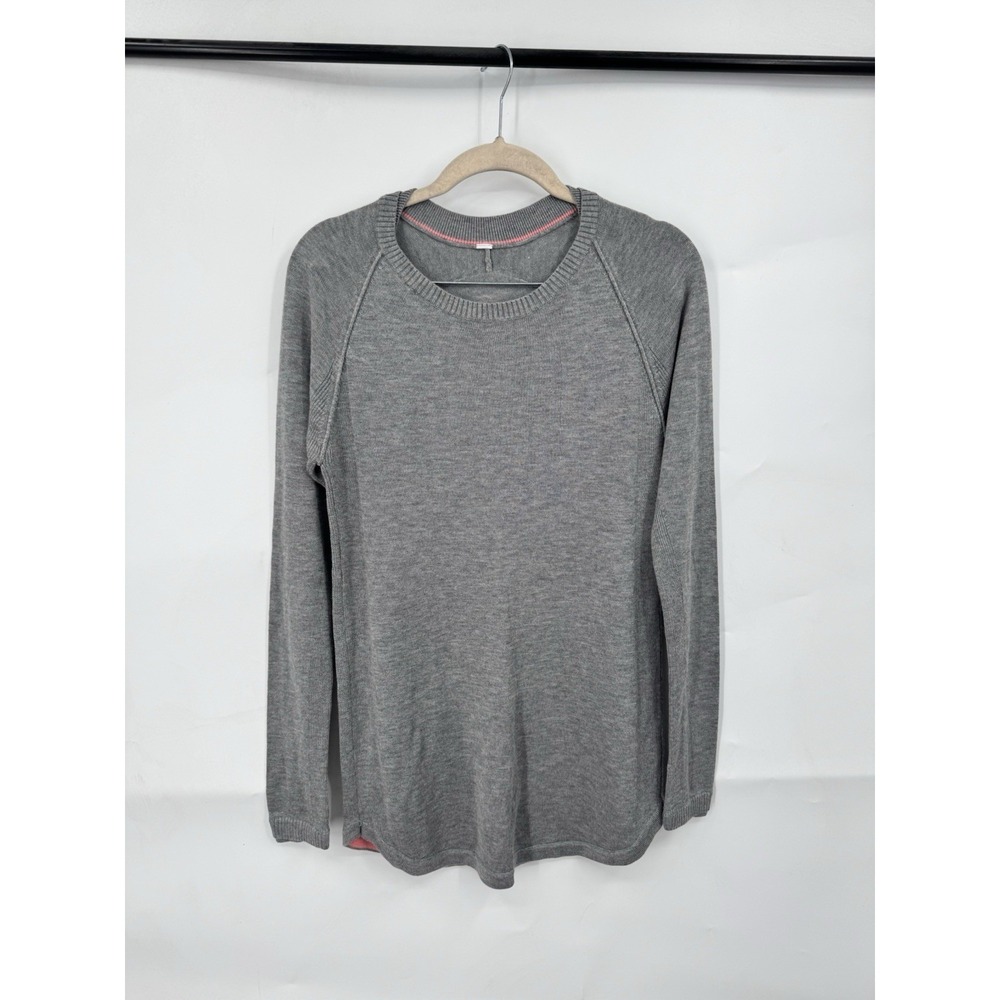 Lululemon Sit in Lotus Sweater Merino Wool Gray Gorpcore Women 8 Grey Minimalist